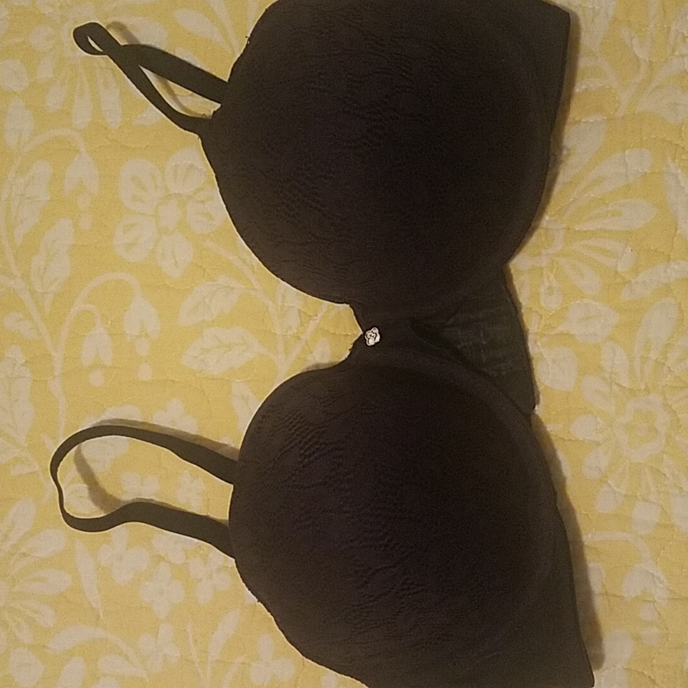 Breezies Lace Underwire Bra Navy